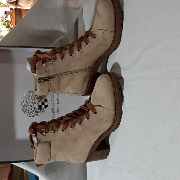 Camel suede women's fashion boots - Picture 1 of 3